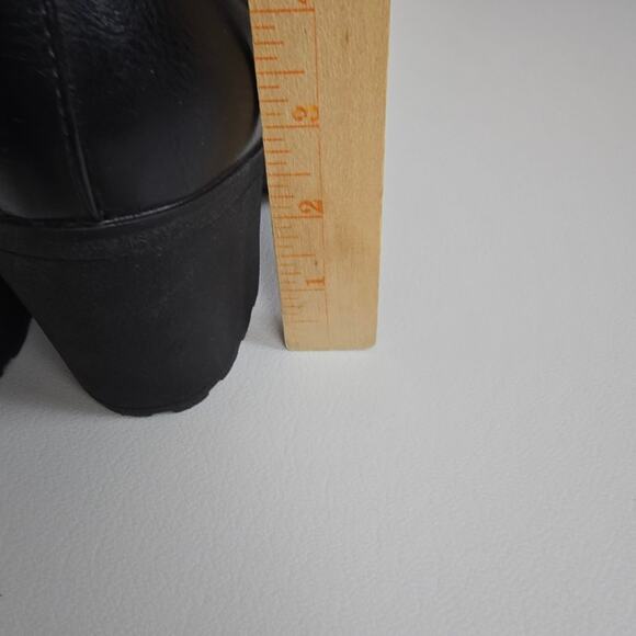 Moda Chics Black Platform Chunky Round Toe Boots Mobwife Rock Punk Edgy Goth 6.5 - Picture 6 of 11